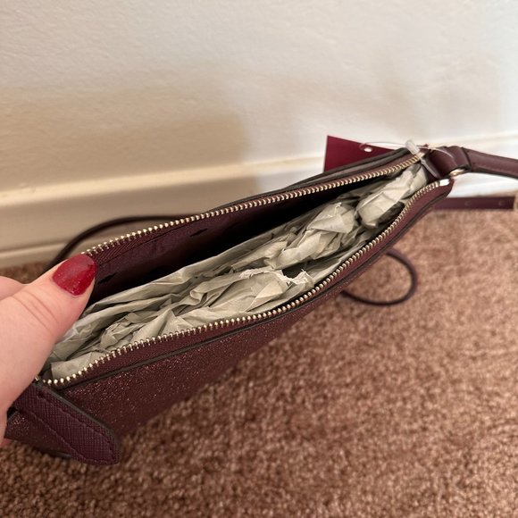 NWT KATE SPADE Shimmy Deep Nova Glitter Crossbody - Picture 5 of 5